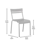 Indoor/Outdoor Commercial Grade Modern Metal Slat Barstools (Set of 4)