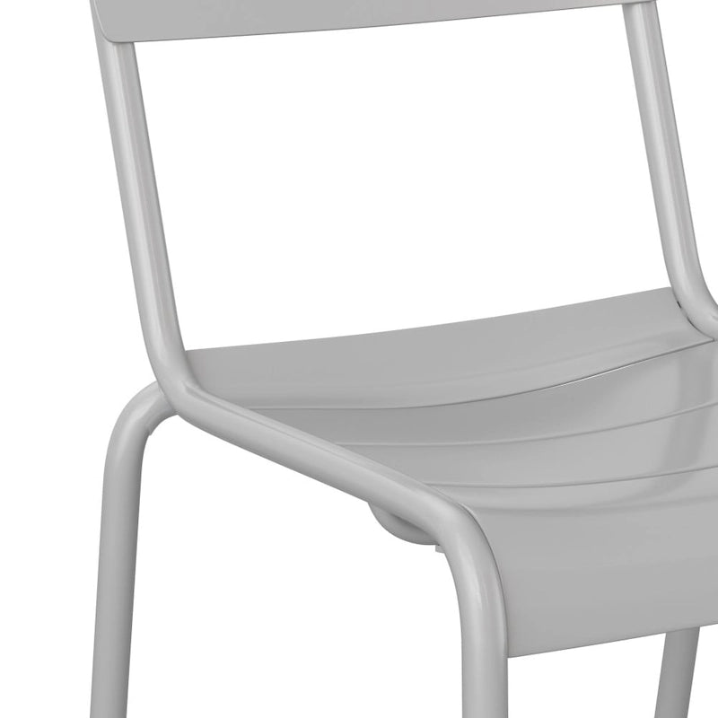 Indoor/Outdoor Commercial Grade Modern Metal Slat Barstools (Set of 4)
