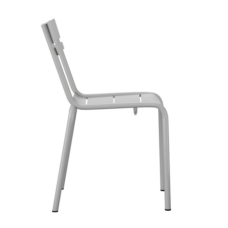 Indoor/Outdoor Commercial Grade Modern Metal Slat Barstools (Set of 4)