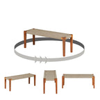 South Shore Agave Wood Bench