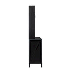 Pantry Storage Cabinet with Glass Doors - N/A