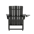 Set of 4 Commercial All-Weather Adirondack Chairs with Cupholders