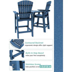 HIPS Plastic Barstool Adirondack Chair