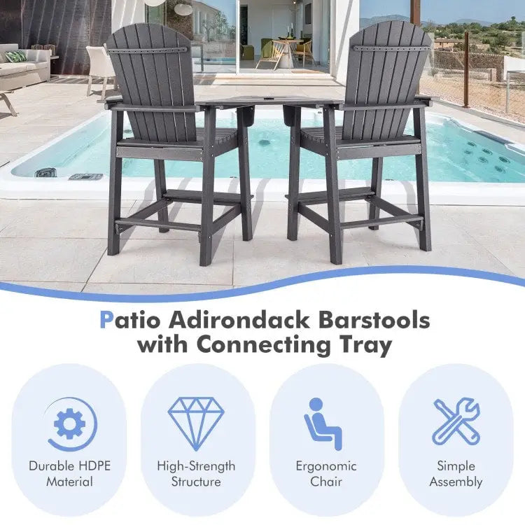 HIPS Plastic Barstool Adirondack Chair