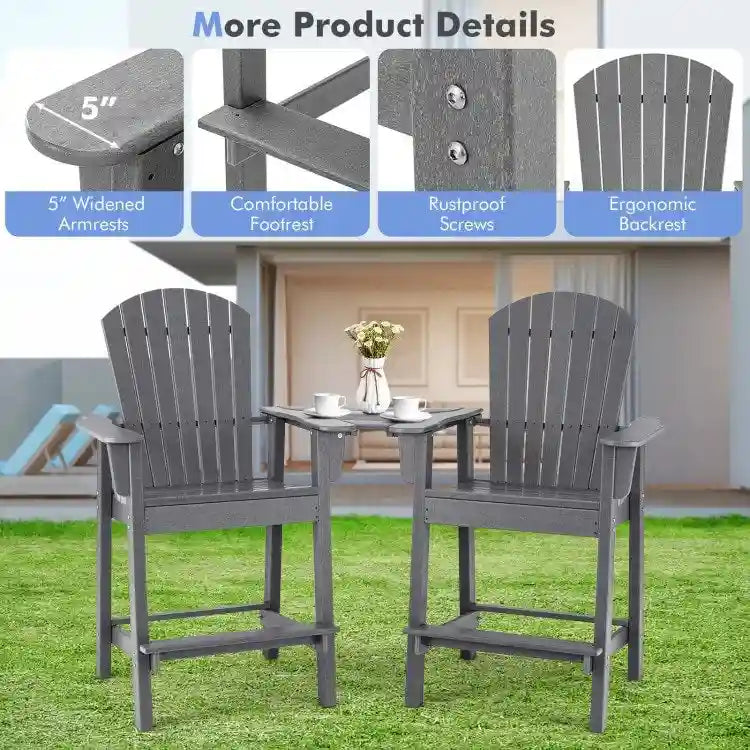HIPS Plastic Barstool Adirondack Chair