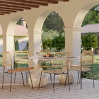 Smooch Concrete Indoor / Outdoor Pedestal 87 inch Oval Dining Table