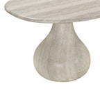 Smooch Concrete Indoor / Outdoor Pedestal 87 inch Oval Dining Table