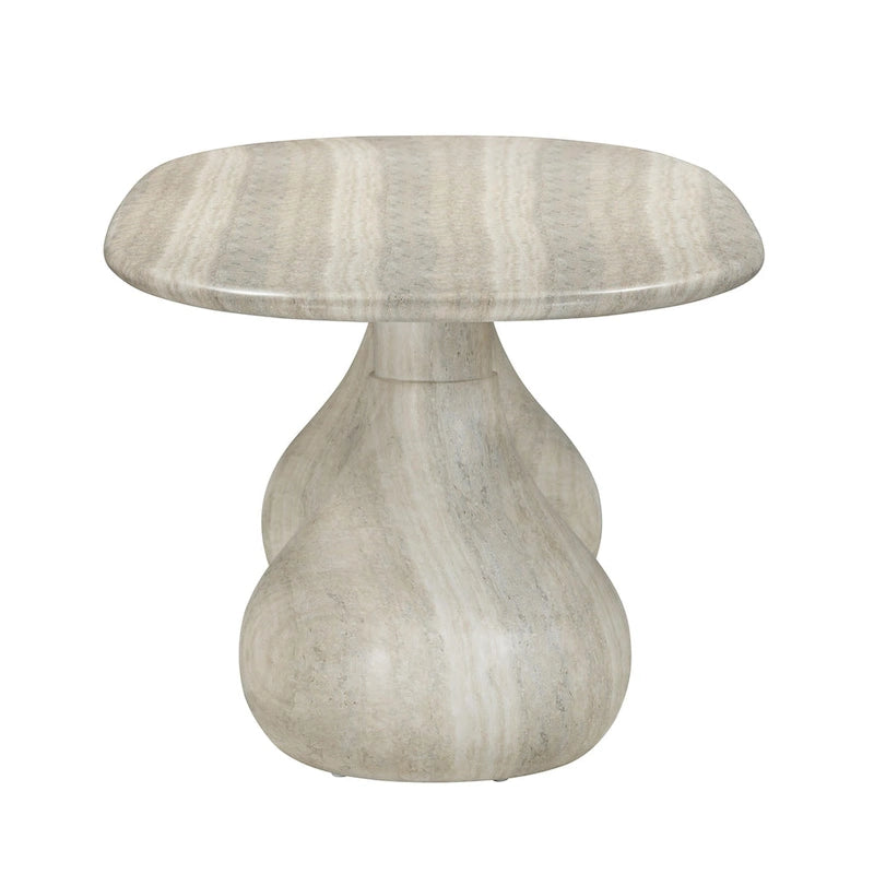 Smooch Concrete Indoor / Outdoor Pedestal 87 inch Oval Dining Table