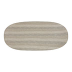 Smooch Concrete Indoor / Outdoor Pedestal 87 inch Oval Dining Table
