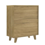 Modern White Storage Solid Wood Handle Drawer Side Cabinet