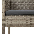 vidaXL Patio Chairs with Cushions 2 pcs Poly Rattan Black