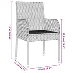 vidaXL Patio Chairs with Cushions 2 pcs Poly Rattan Black