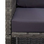 vidaXL Patio Dining Set 9 Piece Outdoor Table and Chair Poly Rattan Furniture - 42.9  x 42.9  x 29.1