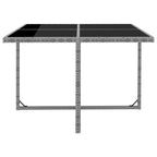 vidaXL Patio Dining Set 9 Piece Outdoor Table and Chair Poly Rattan Furniture - 42.9  x 42.9  x 29.1