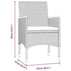vidaXL Patio Dining Set Outdoor Dining Set Table and Chair Set for Garden