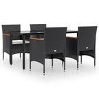 vidaXL Patio Dining Set Outdoor Dining Set Table and Chair Set for Garden