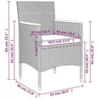 vidaXL Patio Dining Set Outdoor Dining Set Table and Chair Set for Garden