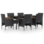 vidaXL Patio Dining Set Outdoor Dining Set Table and Chair Set for Garden