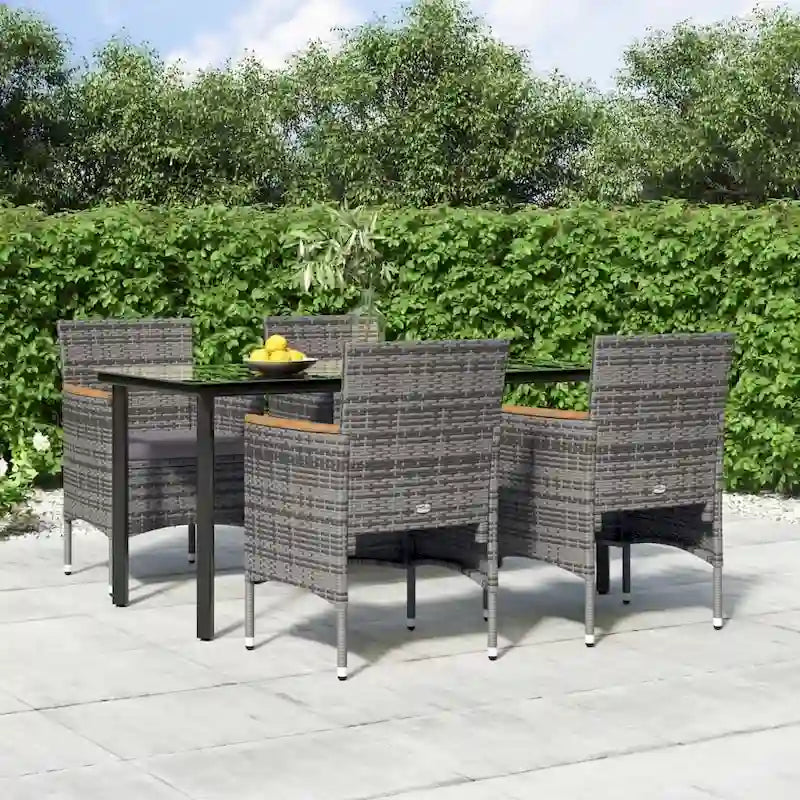vidaXL Patio Dining Set Outdoor Dining Set Table and Chair Set for Garden