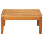 vidaXL Patio Sun Lounger with Cushions Modular Sofa Tea Table Solid Acacia Wood