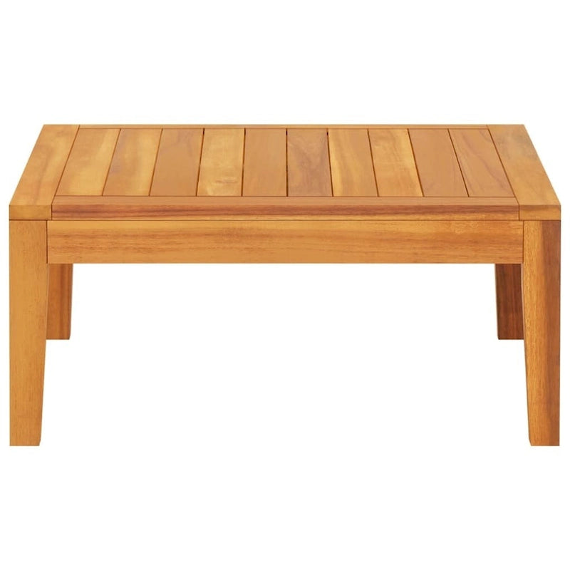 vidaXL Patio Sun Lounger with Cushions Modular Sofa Tea Table Solid Acacia Wood
