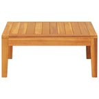 vidaXL Patio Sun Lounger with Cushions Modular Sofa Tea Table Solid Acacia Wood
