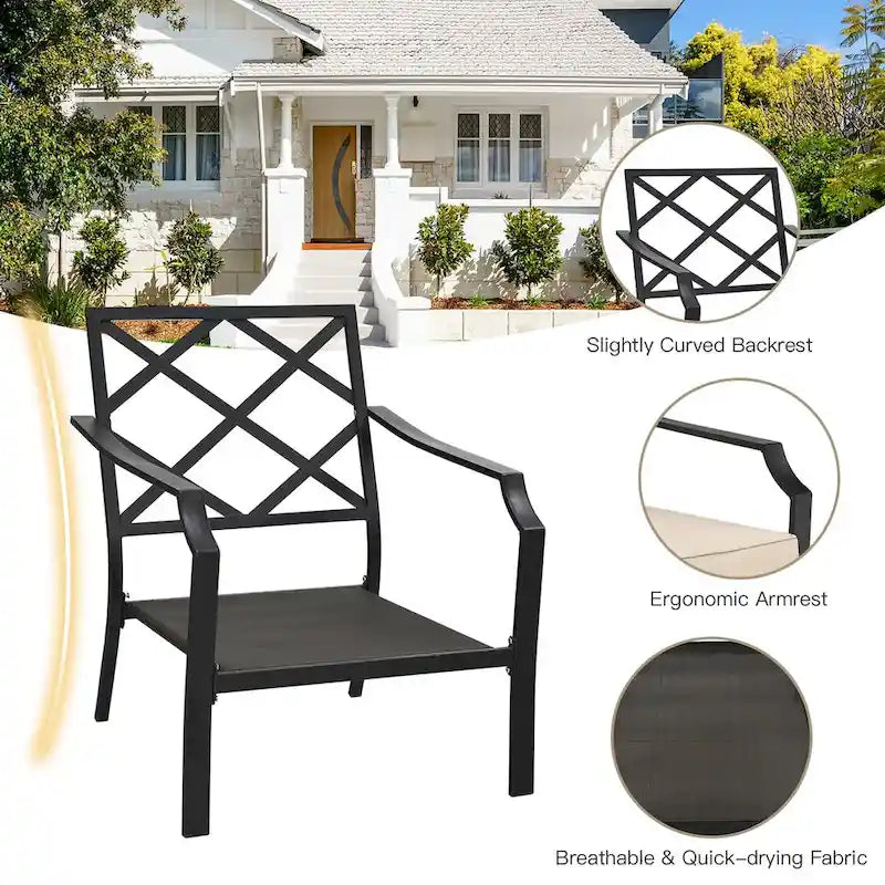 4 PCS Patio Furniture Set Cushion Sofa Loveseat Sectional Garden Deck - 54  x 33  x 34