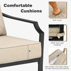 4 PCS Patio Furniture Set Cushion Sofa Loveseat Sectional Garden Deck - 54  x 33  x 34