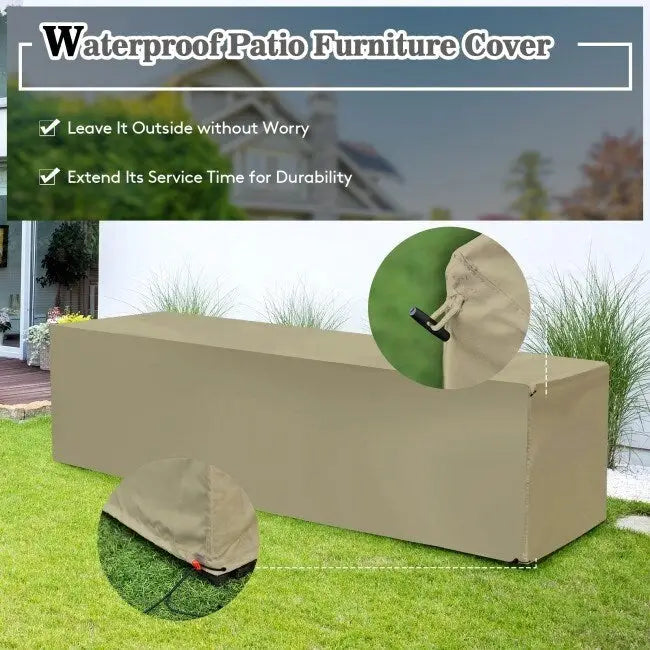 8 Pieces Patio Rattan Storage Table Furniture Set - 25  x 25  x 4  (L x W x D)