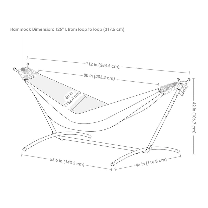 Sunnydaze Cotton Double Brazilian Hammock & Stand Combo - Choose Options