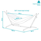 Sunnydaze Cotton Double Brazilian Hammock & Stand Combo - Choose Options