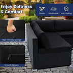 10 Piece Outdoor Wicker Conversation Set with Seat and Back Cushions - 29  x 25  x 25