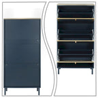 Classic Vintage Storage Shoe Cabinet with 3 Flip Drawers