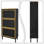Classic Vintage Storage Shoe Cabinet with 3 Flip Drawers