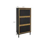 Classic Vintage Storage Shoe Cabinet with 3 Flip Drawers