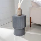 Kline 19  Modern Art Deco Tambour Accent Table , by JONATHAN Y