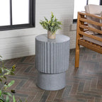 Kline 19  Modern Art Deco Tambour Accent Table , by JONATHAN Y