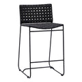 Alice Indoor-Outdoor Flat Rope and Iron Counter Stool