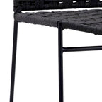 Alice Indoor-Outdoor Flat Rope and Iron Counter Stool