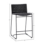 Alice Indoor-Outdoor Flat Rope and Iron Counter Stool