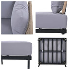 8-Piece Patio Sectional Sofa Set with Coffee Table