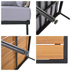 8-Piece Patio Sectional Sofa Set with Coffee Table