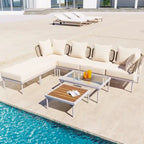 8-Piece Patio Sectional Sofa Set with Coffee Table