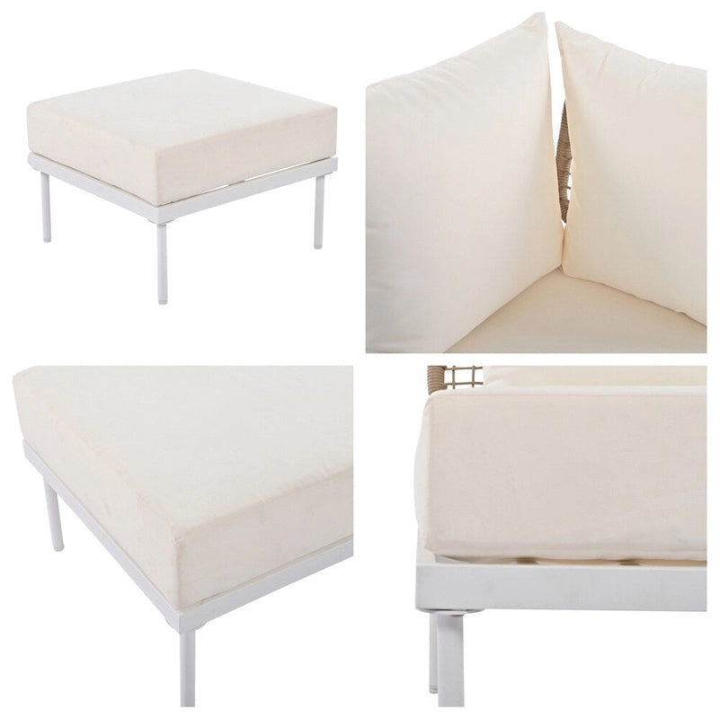 8-Piece Patio Sectional Sofa Set with Coffee Table