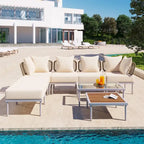 8-Piece Patio Sectional Sofa Set with Coffee Table