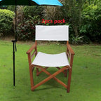 Set of 2 Wooden Canvas Folding Chairs