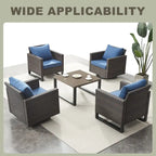 Patio Coffee Table, Metal Steel Outdoor Table
