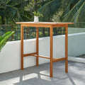 46  L x 24  W x 42  H Patio Wood Bar Table