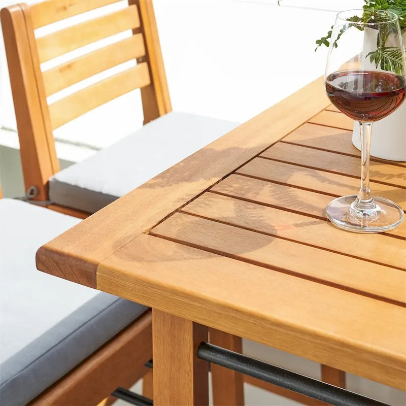 46  L x 24  W x 42  H Patio Wood Bar Table