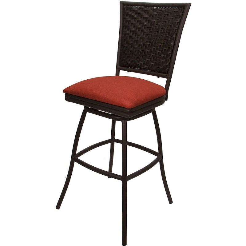 Patio Outdoor Swivel Counter Bar Stool 26  - Erin Terracotta - 26 inch seat